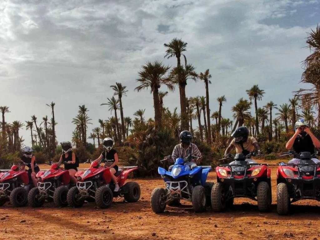 Explore the thrill of riding quads in Marrakech, navigating through desert dunes, rocky trails, and lush palm groves on an exciting off-road adventure.